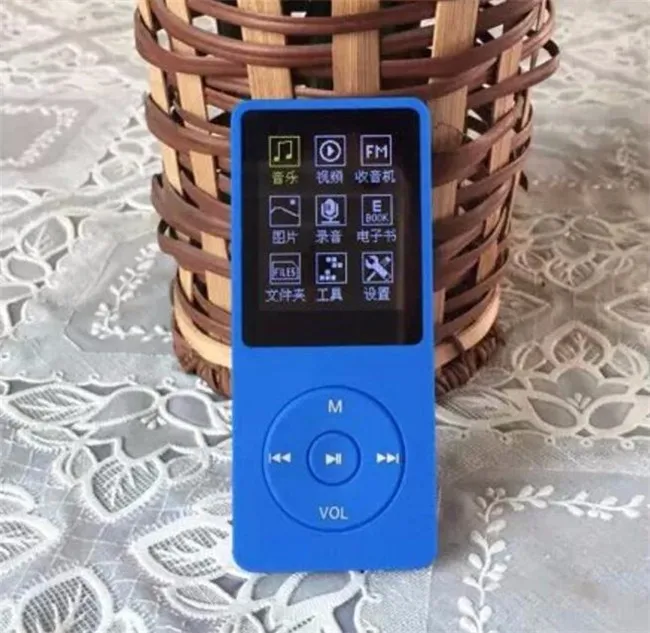 1," TFT экран 4 Гб HiFi спортивный музыкальный MP3-плеер с TF/SD слотом для карт(максимальная поддержка 32 ГБ), FM, рекордер, электронная книга, 80 ч рабочее время - Цвет: Синий