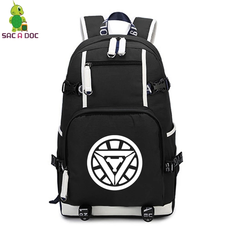 Schoolbags Супер герои, рюкзаки, Железный человек, рюкзак для колледжа, Светящийся рюкзак для путешествий, Подростковая школьная сумка, рюкзак для ноутбука, Mochila Escolar - Цвет: Schoolbags