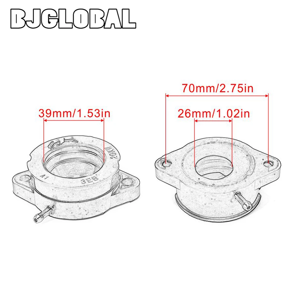 For Yamaha SR400 SR500 SR500SP 48T Motorcycle Carburetor Interface Intake Manifold Adapter Joint Boots Glue Pit Bike Connector | Автомобили