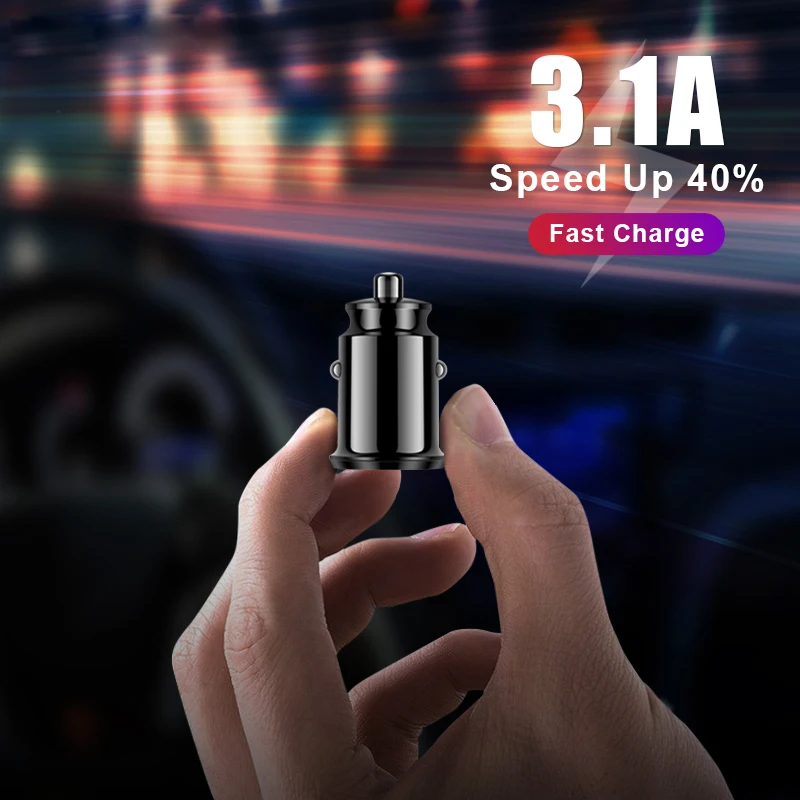 Автомобильное зарядное устройство с двумя USB-портами 60/80 а для Xiaomi Redmi Samsung Galaxy