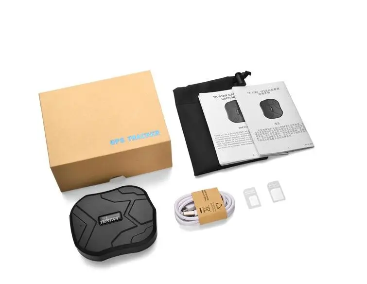 tracker with box 3g Водонепроницаемый Автомобильный gps трекер tk905-3g магнитный автомобильный gps локатор в режиме реального времени жизни на WCDMA HSDPA/UMTS/EDGE/GPRS/GSM бесплатное приложение - Цвет: tracker with box