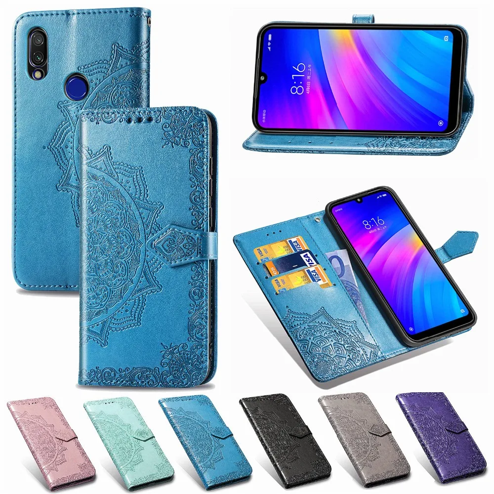 Чехол-книжка Redmi 7 для Xiaomi Redmi 7, кожаный чехол с магнитной застежкой, чехол-кошелек для Xiomi Redmi 7, крышка глобальной версии 6,26 дюйма