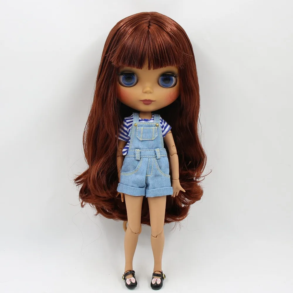 Ледяной DBS Blyth кукольные 1/6 bjd шарнирное тело темной кожи матовый уход за кожей