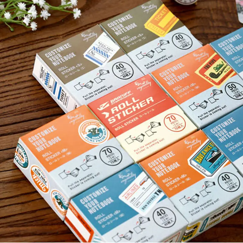 1 коробка DIY винтажные Ретро штампы для путешествий коробки бумажные маленькие