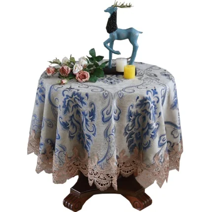 

European tablecloth fabric household round tablecloth coffee tablecloth