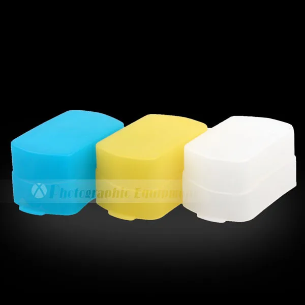 3 вида цветов (синий белый желтый) Рассеиватель для вспышки камеры софтбокс Canon 580EX