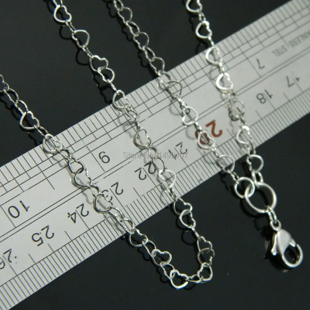 316L Нержавеющая сталь любящее сердце звено цепи Цепочки и ожерелья с плавающей