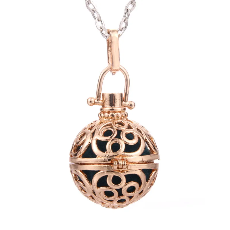 N2274-gold 1 шт. 70 см цветок ароматерапия парфюмерные эфирные масла диффузор ожерелье медальон ожерелье кулон Ловец снов черепаховое ожерелье - Окраска металла: N2274-gold