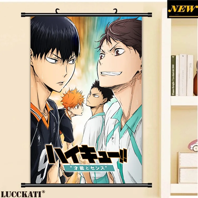 40X60 см Haikyuu! Серия High Kyuu! Hq! Волейбольные игры мужской мультфильм аниме Настенная картина Фреска свиток холст живопись плакат