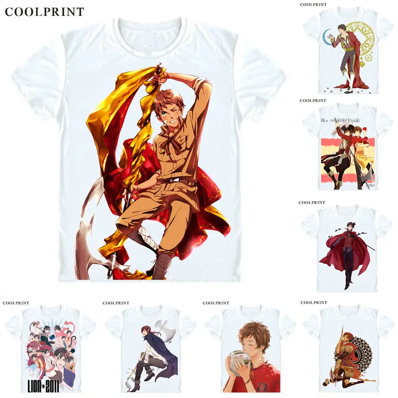 Футболка мужская, с принтом, с коротким рукавом, с надписью «Axis Powers Hetalia»