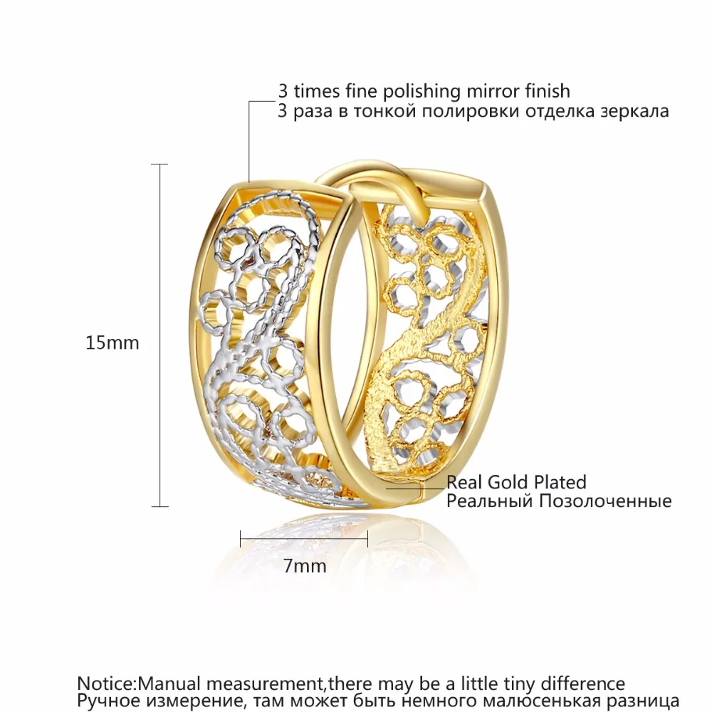 LUOTEEMI Новое поступление желтого золота Цвет специальный полый дизайнерские