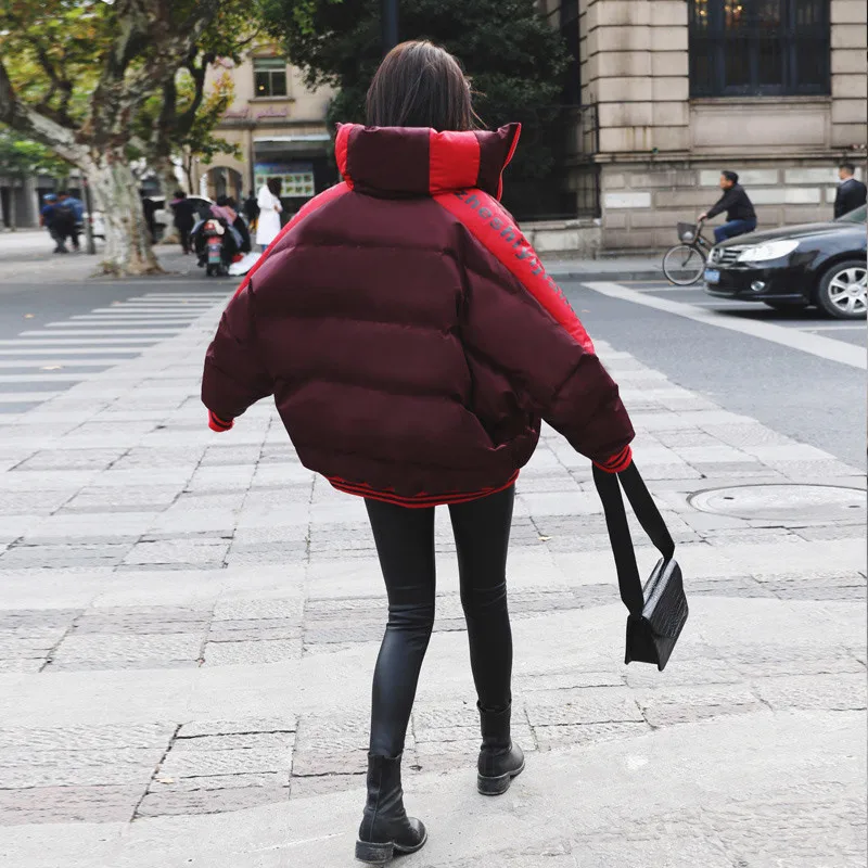 

Winter Bread Clothing Thick Cotton Jacket Female 2020 New Loose Casual Women Outerwear High collar Cloak Women Cotton Coat ZX339