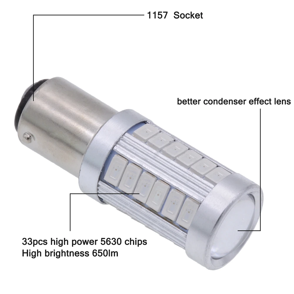 KATUR 10 шт. 1157 BAY15D Светодиодные лампы S25 двойной контакт авто Led для стоп сигналов DRL
