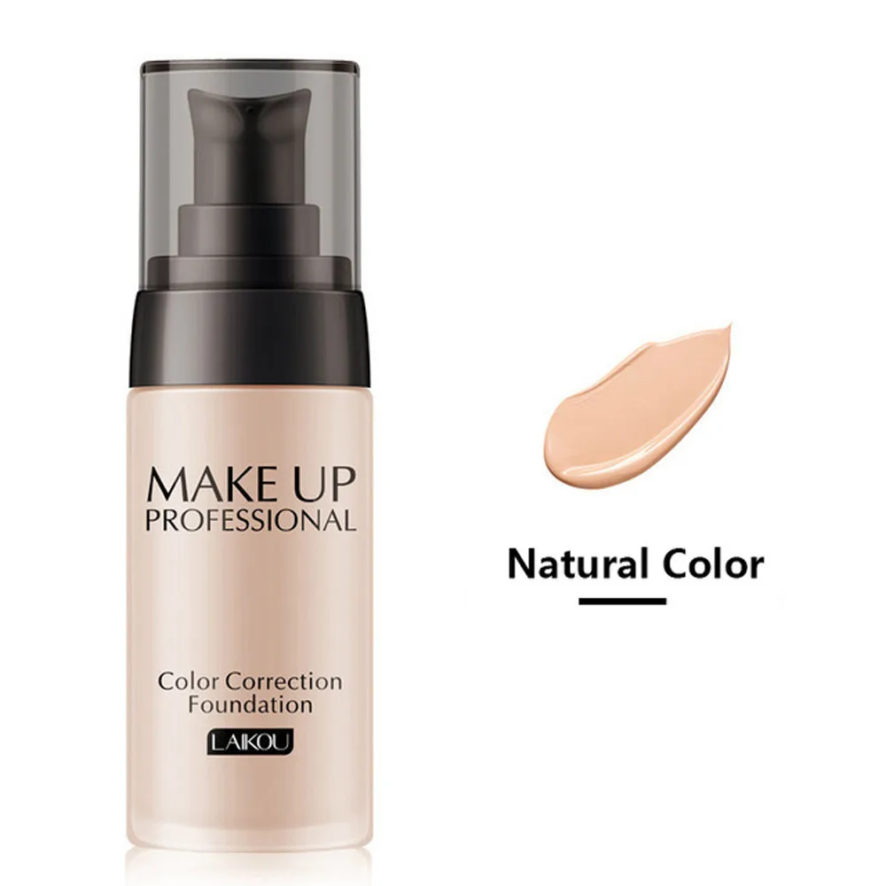 NATURAL COLOR Жидкая основа для лица цвет водостойкий консилер покрытие макияж основа Профессиональный консилер основа для макияжа - Цвет: NATURAL COLOR