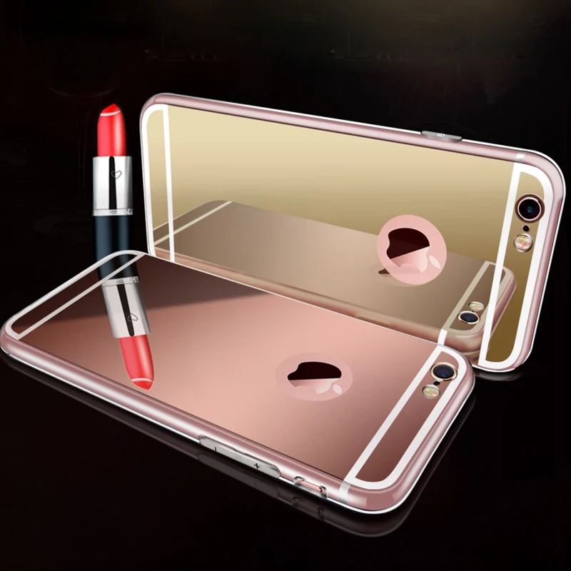 Electroplate Mirror Case for iphone XS MAX X XR 7 8 6 6S Plus Soft TPU Silicone Cover 5 5s SE | Мобильные телефоны и