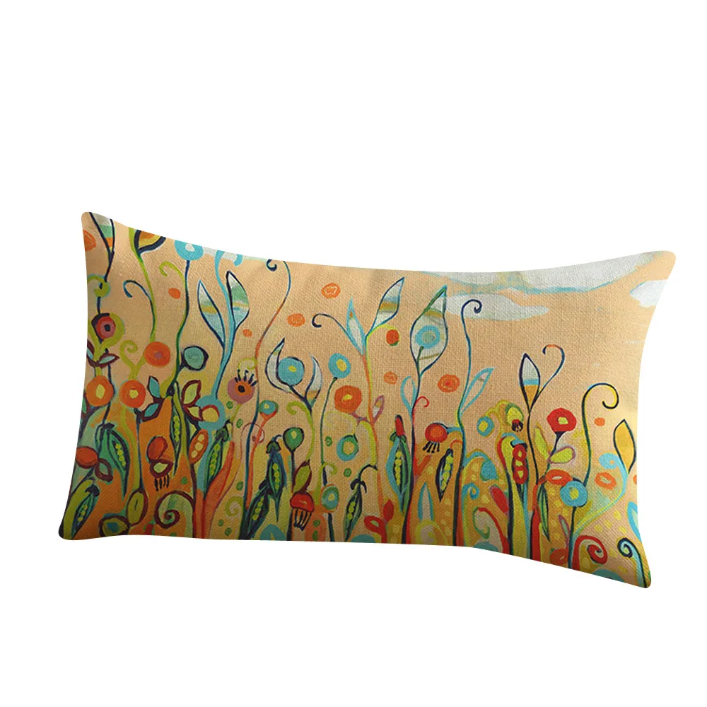ISHOWTIENDA 30*50 cartoon Bird Flower Printing Sofa Bed Home Decoration Festival pillow cover case Cushion home decor | Дом и сад