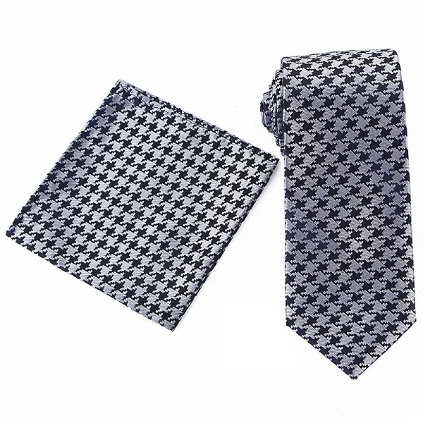 WTHS-057 tie set Портной Смит, Новое поступление, набор галстуков на шею 7,5 см, галстук и носовой платок, мужской набор галстуков, модный клетчатый полосатый мужской галстук, подарки для мужчин - Цвет: WTHS-057 tie set