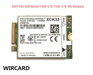 WIRCARD для EM7430 DW5816e GOBI6000 cat6 300M 4G LTE WWAN DW5816e для 7280 7285 7290 7389 7390 7480 E7470
