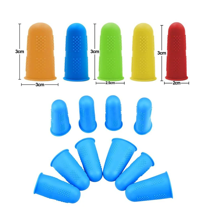 5pcs/set Silicone Protector Glue Gun Finger Caps With Particle Non-slip Anti-scalding Insulation Fingers Cover | Дом и сад