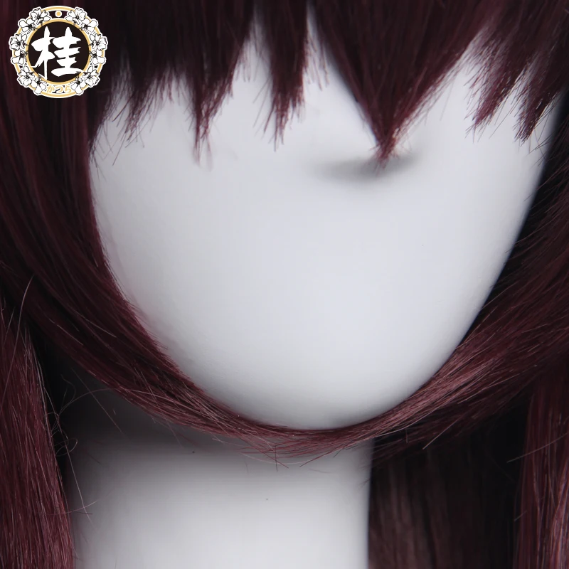 UWOWO Scathach парик Fate/большой заказ волос темно красный 90 см длинный прямой