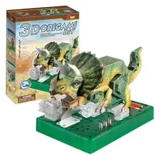 Электрический 3D оригами динозавр модели для детей Бумага