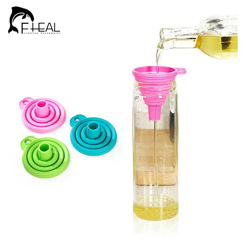 Творческий Новый Мини Силиконовый Гель Складной Стиль Воронка Кухня Кулинария