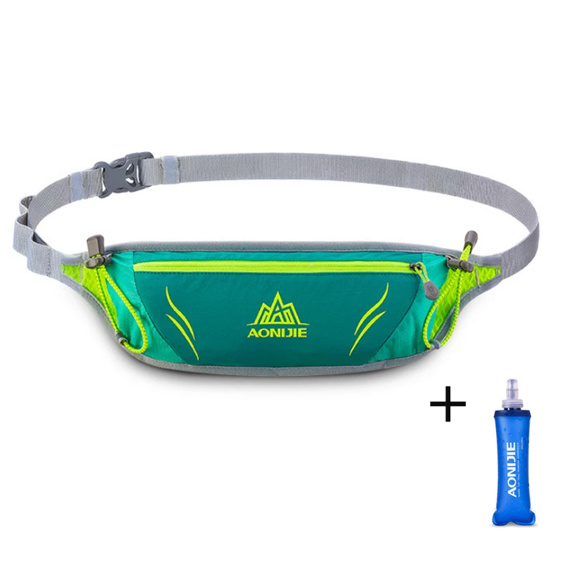 Green with kettle AONIJIE сумка на ремне для бега сумка на поясном ремне для уличных прогулок спортивные водонепроницаемые сумки на талию пакет для Пеший Туризм время езды на велосипеде, бега - Цвет: Green with kettle