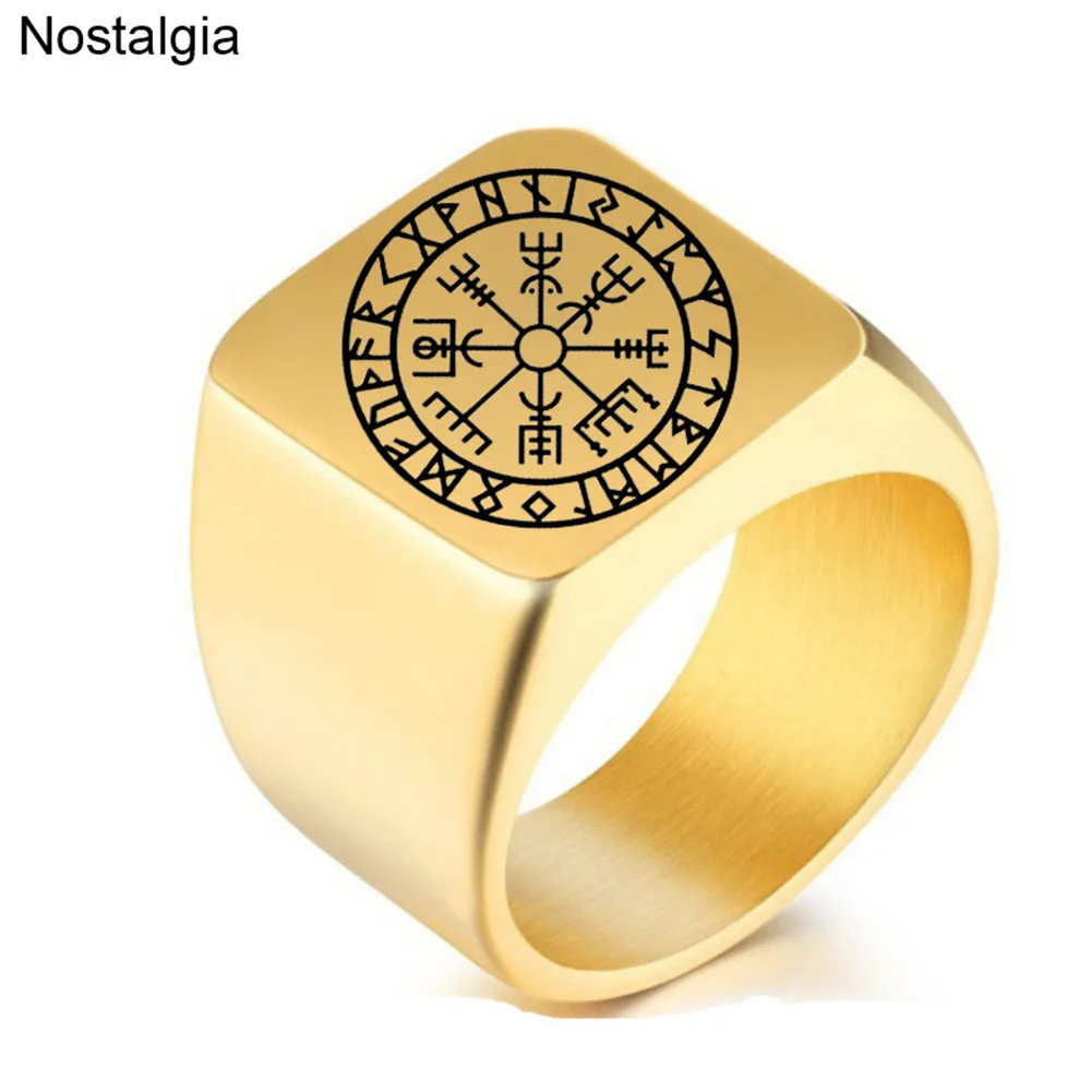 Ностальгия из нержавеющей стали скандинавский Викинг Vegvisir компас титановые
