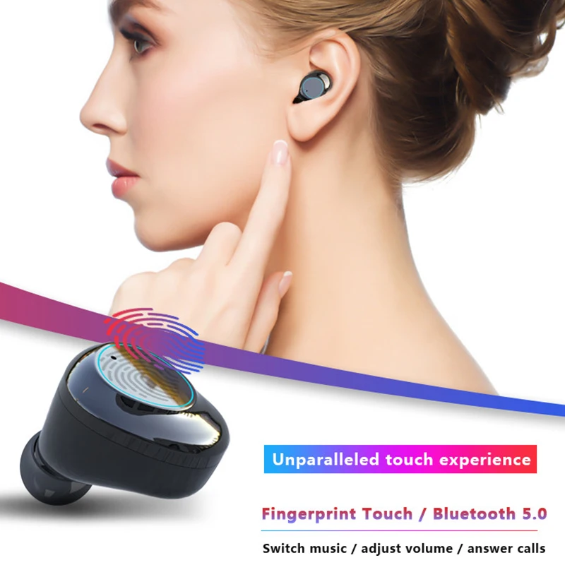 BZR оригинальные TWS 5 0 Bluetooth наушники 6D стерео беспроводные с двойным микрофоном