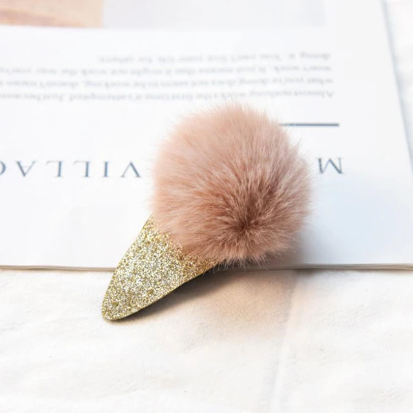 Pink Hairpins 1 шт Горячие Симпатичные Детские Плюшевые головной убор большая плюшевая заколка для волос шарик девушки эластичная резинка Твердые заколки красочные аксессуары для волос - Цвет: Pink Hairpins