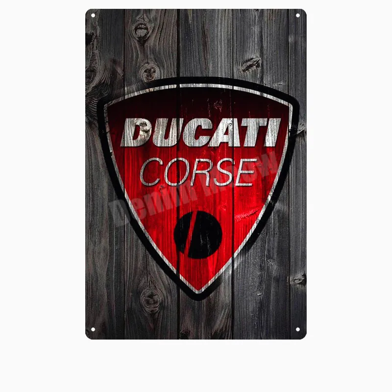 Q Ducati Corse табличка винтажная металлическая жестяная вывеска для паба бара гаража декоративная пластина для мотоцикла железная живопись мотор настенные художественные наклейки N280 - Цвет: Q