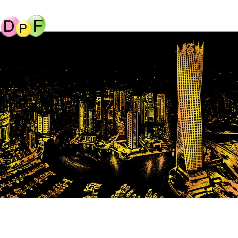 DPF Colorful Magic Scratch Art Painting Paper With Free Drawing Stick kids Toys home decoration Scraping best gift dibai | Дом и сад