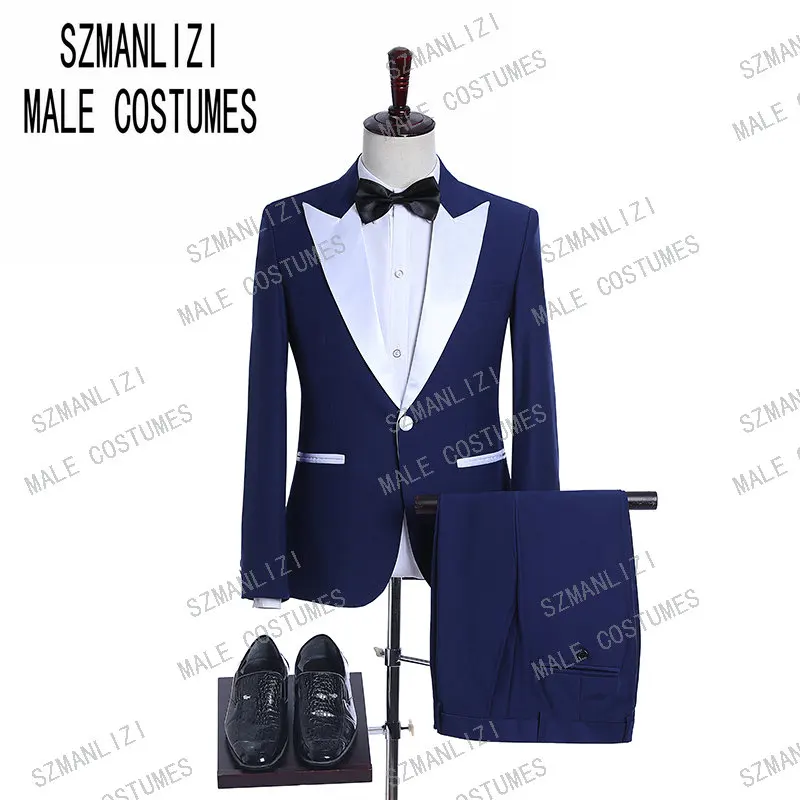 as picture Мужской костюм, новинка, двубортный мужской костюм, Terno Masculino, мужские костюмы, смокинг, вечерние костюмы, Цветочный, Свадебный костюм жениха - Цвет: as picture