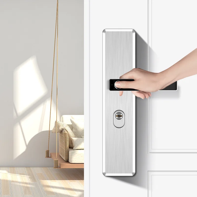 100 user Stainless steel Intelligent semiconductor Fingerprint Lock Electronic biometric fingerprint Suit for Wooden Door | Безопасность