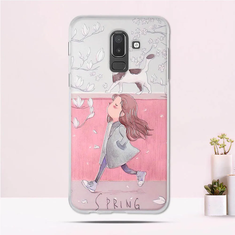 Чехол для Samsung Galaxy J8 2018 тонкий мягкий силиконовый чехол из ТПУ чехлы | Мобильные