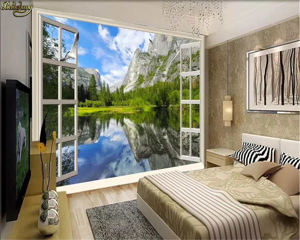 Фотообои beibehang на заказ настенные 3D-обои с изображением озерсветильник света гор