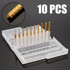 Сверло для печатных плат 18, 0,8 дюйма, 3,175-Биты для гравировки мм, 10 шт., резак, набор концевых фрез с ЧПУ для электроинструмента