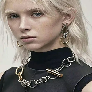 HIGH CHOKER Винтажное колье-чокер Rongho с металлическим замком для женщин, Подвески ручной работы, цепочка с подвеской, женское колье, ювелирное изделие - Окраска металла: HIGH CHOKER