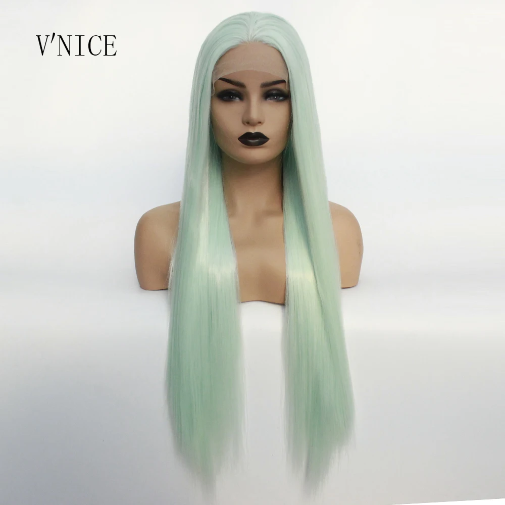 Парик из синтетического кружева средней длины Термостойкое