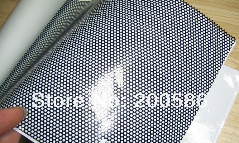 3 рулона Высококачественная перфорированная сетчатая пленка Fly Eye Tint для