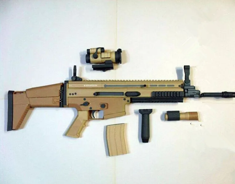 1:1 США FN снайперская винтовка пистолет Submachine Shot gun Paper Model Kit|Картонные