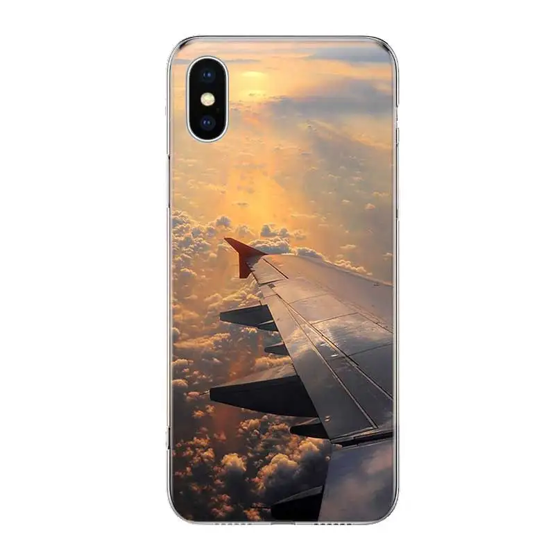 Aircraft Airplane Plane fly Fundas Silicone Phone Back Case For Apple iPhone 6 6S 7 8 Plus X 10 XS MAX XR 5 5S SE Heart Cover |