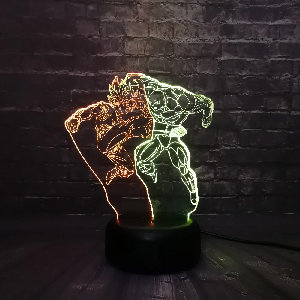 7 Dragon Ball Super Son Goku Kakarot микс двухцветная лампа Ночной светильник 3D LED детский
