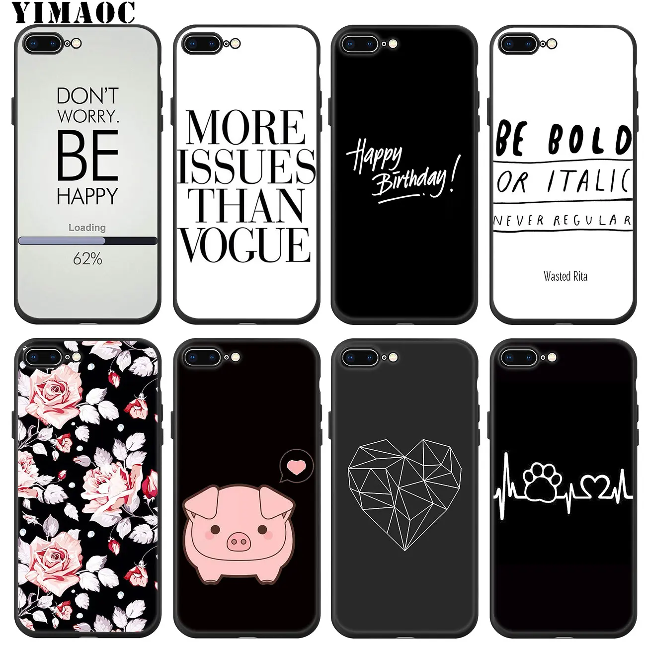 Мягкий силиконовый чехол YIMAOC со словочной надписью девиз на День Св. Валентина