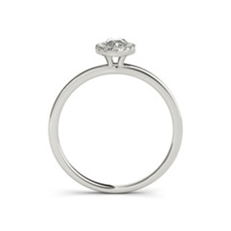

ANZIW Fashion 925 Sterling Silver Women Rings White Gold Color Marquise Halo Ring Anniversary Engagement Rings anillos de plata