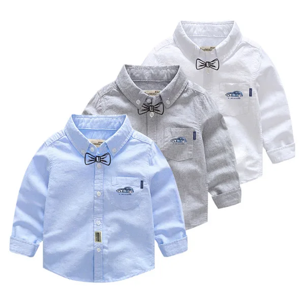 

Children's clothing han edition boy long-sleeve shirt cotton