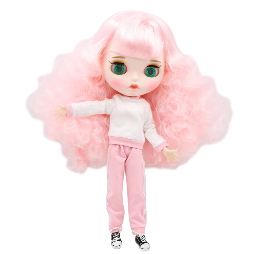 Кукла Blyth BLQE126/300 от ICY DBS с белой кожей для суставов тела розовые афро волосы новое