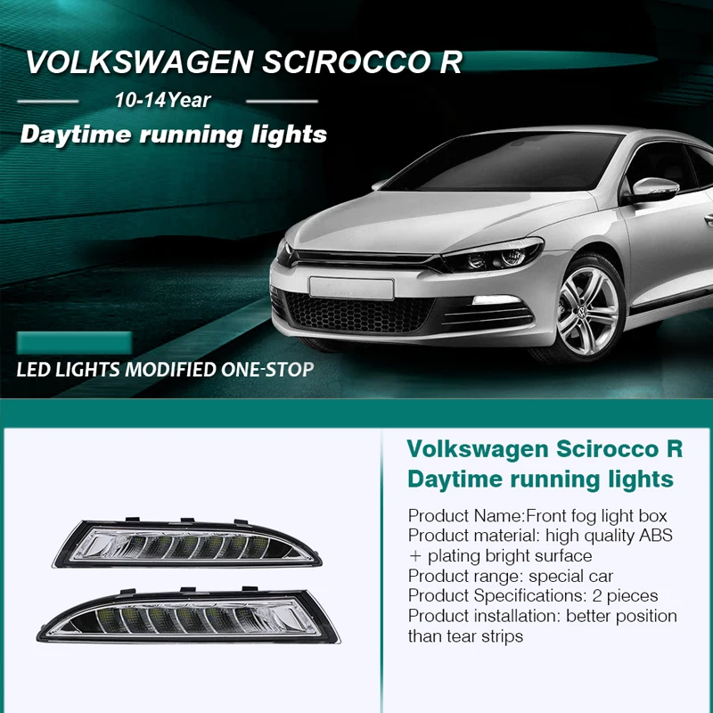 ROADOT для Volkswagen Scirocco R 2010 2014 Автомобильные светодиодные DRL дневные ходовые огни