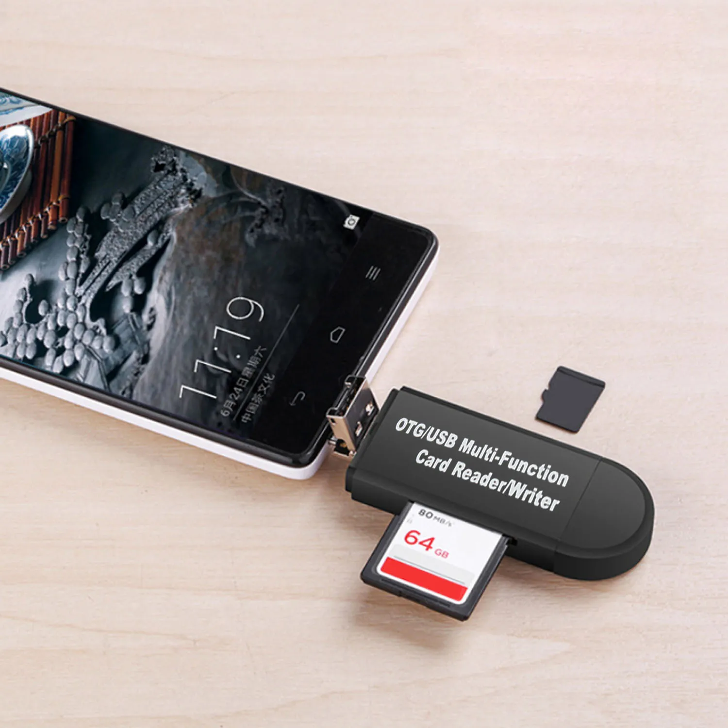 Besegad 2 в 1 TF SD Card Reader Micro USB OTG к 0 разъем адаптера для смартфонов на Android планшеты
