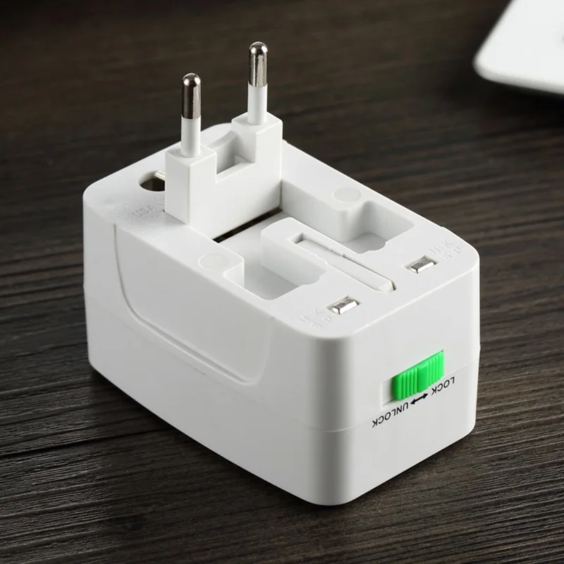 Все в одном Универсальный международный штепсельный адаптер 2 USB порта мир Путешествия AC зарядное устройство адаптер с AU US UK EU конвертер штекер
